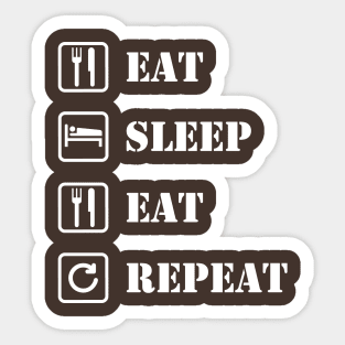 Eat, sleep, eat, repeat Sticker